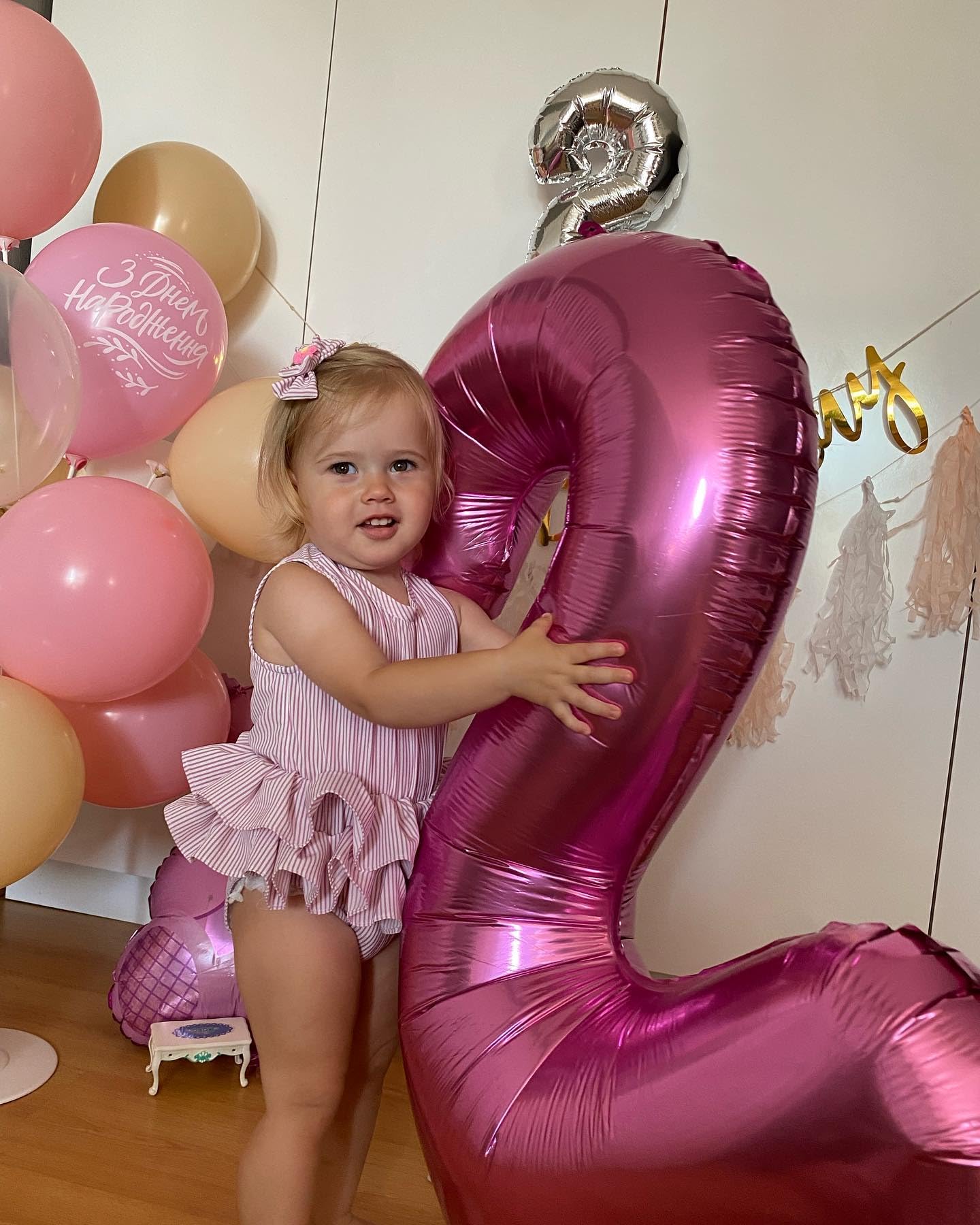 IWERP Pink Number 2 Balloon 40-Inch – 2nd Birthday Decorations for Baby Girls & Boys