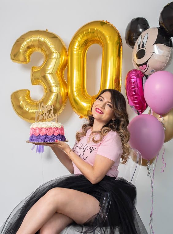 IWERP Gold Number 4 Balloon 40-Inch – Giant 4th Birthday Party Decoration