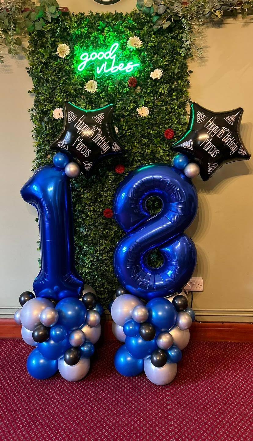 IWERP Night Blue Number 7 Balloon – 40-Inch Giant Foil for 7th Birthday Party Decor