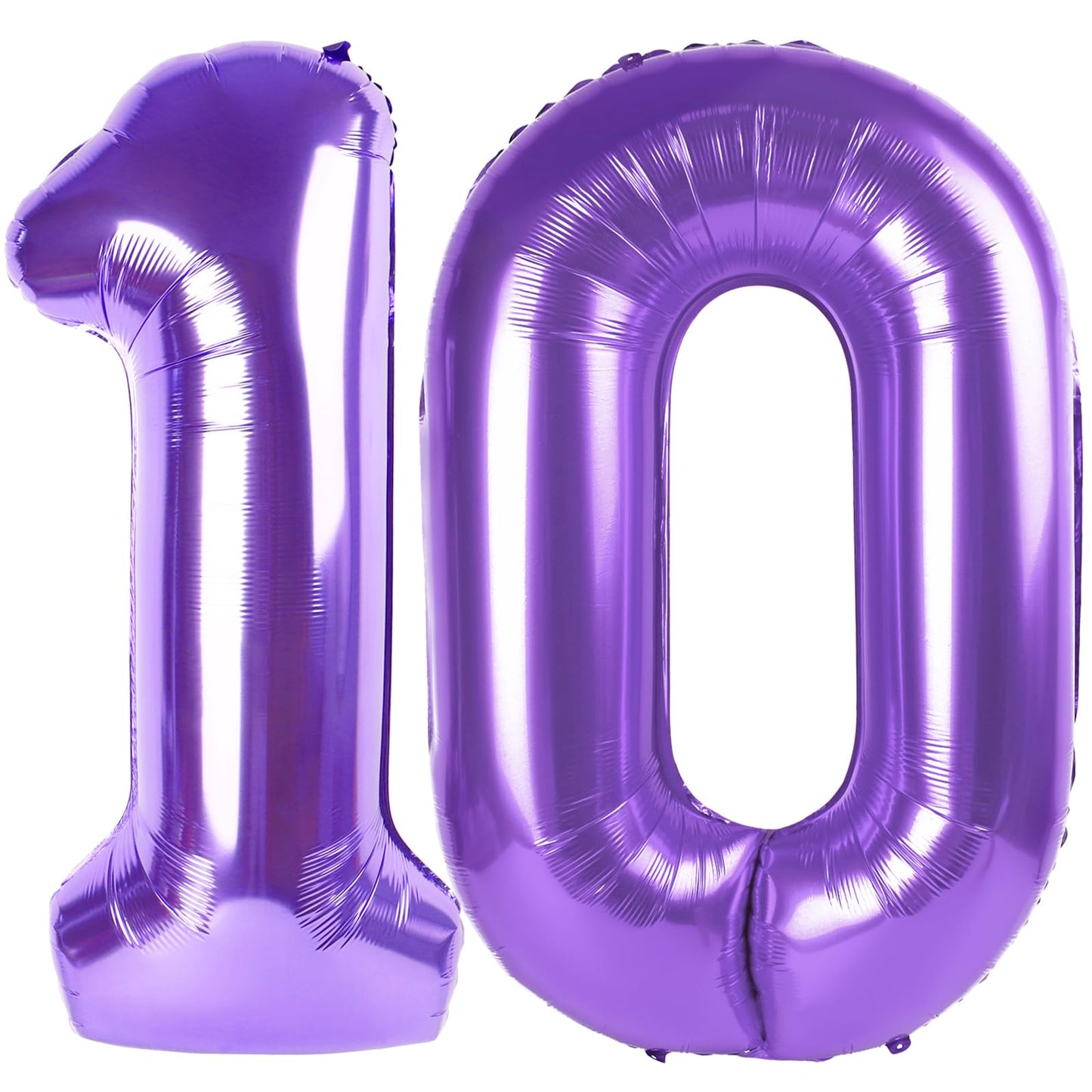IWERP Purple 10 Number Balloon, 40-inch – 10th Birthday Decoration