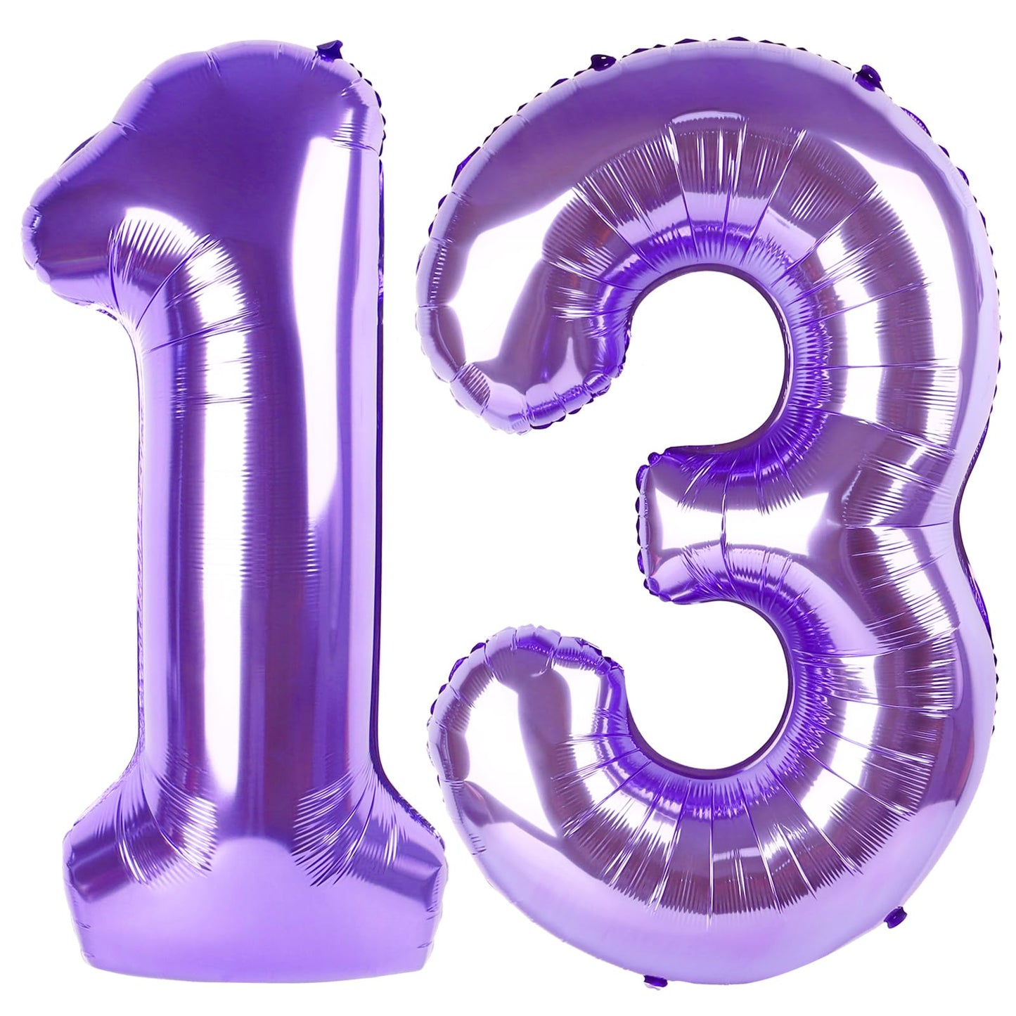 IWERP Purple Number 13 Balloon – 40 Inch 13th Birthday Foil Balloon