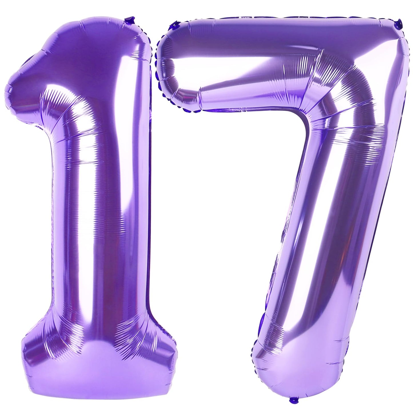 IWERP Purple Number 17 Balloon – 40 Inch Foil Birthday Decoration