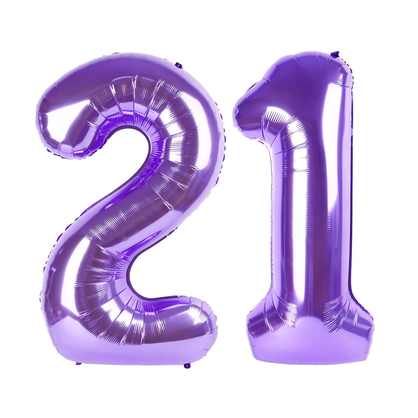 IWERP Purple Number 21 Balloon - 40 Inch 21st Birthday Decorations for Girls & Boys