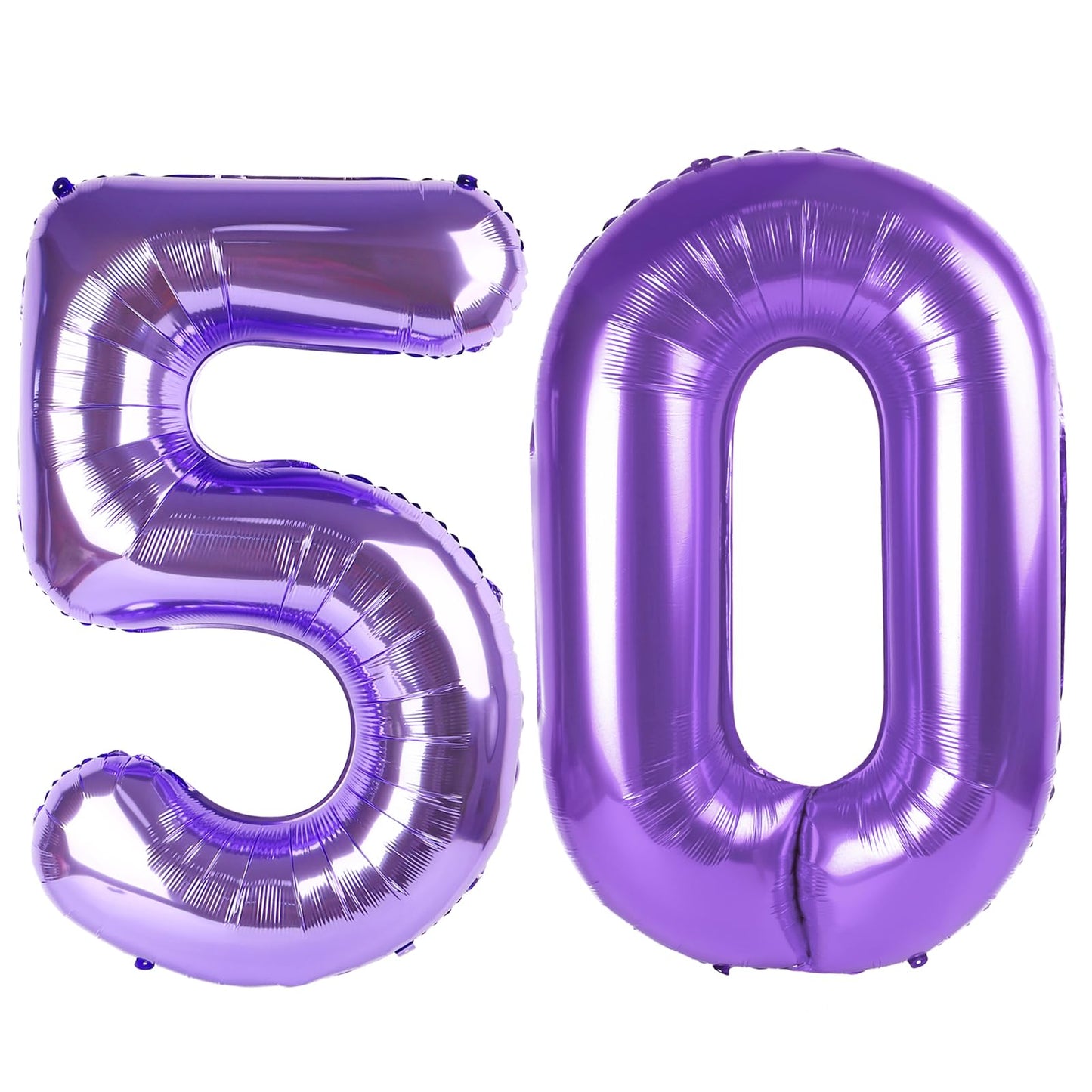 IWERP Purple Number 50 Balloon – 40-Inch 50th Birthday Decoration