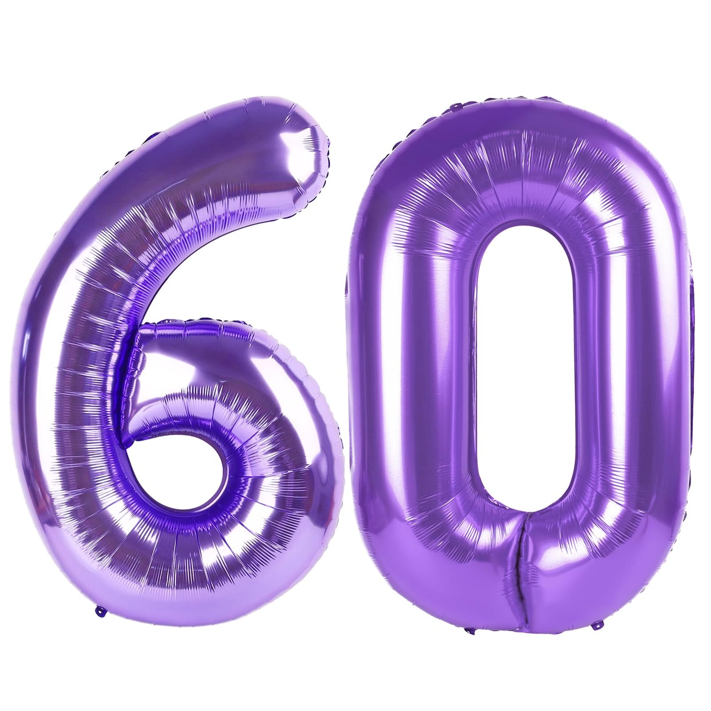 IWERP Purple Number 60 Balloon – 40-Inch 60th Birthday Decorations