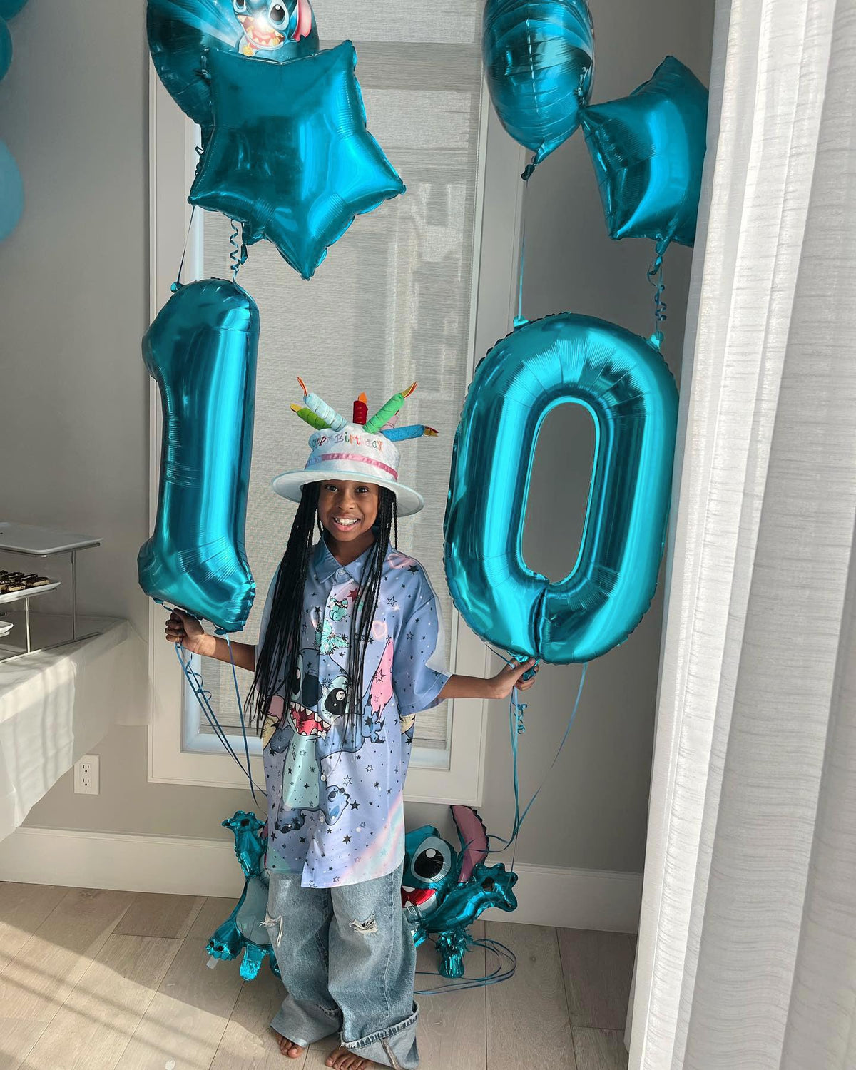 IWERP 40 Inch Blue Number Balloon – Giant 1 Foil Balloon for First Birthday Party Decor