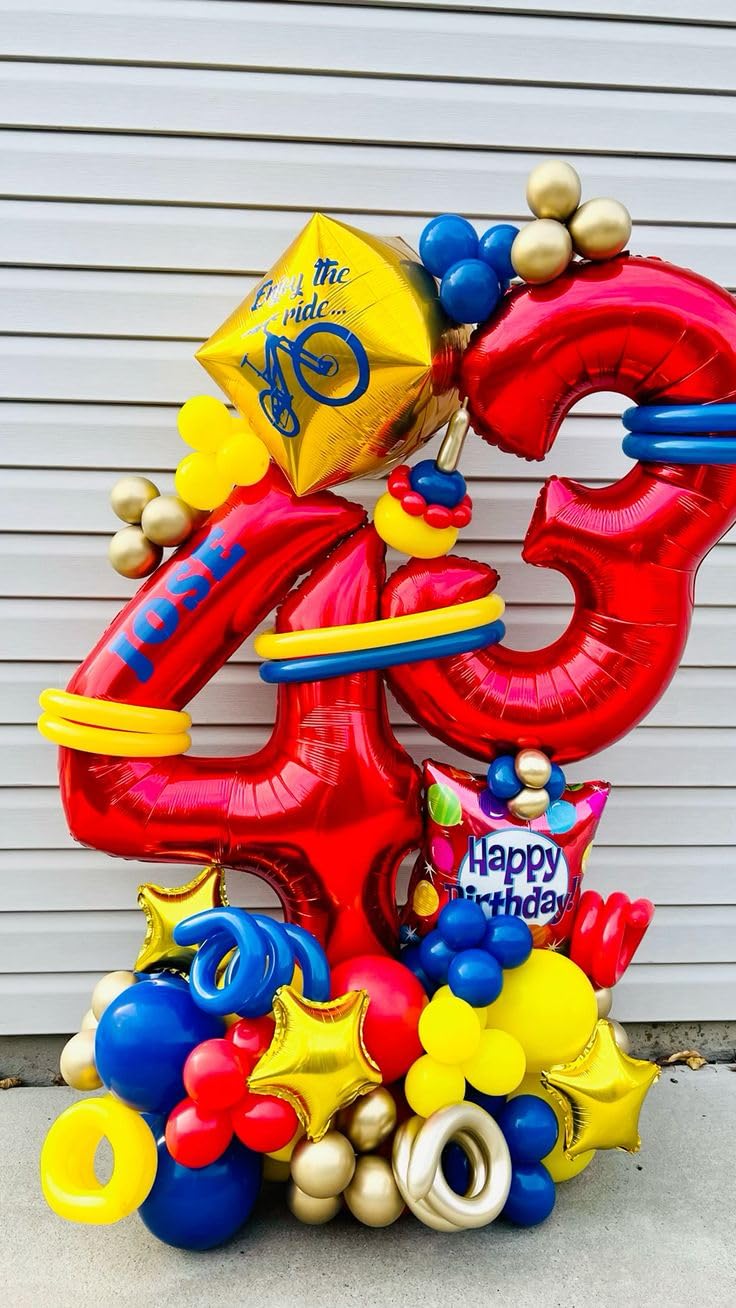 IWERP Red 40-Inch Number 3 Balloon – 3rd Birthday Decoration