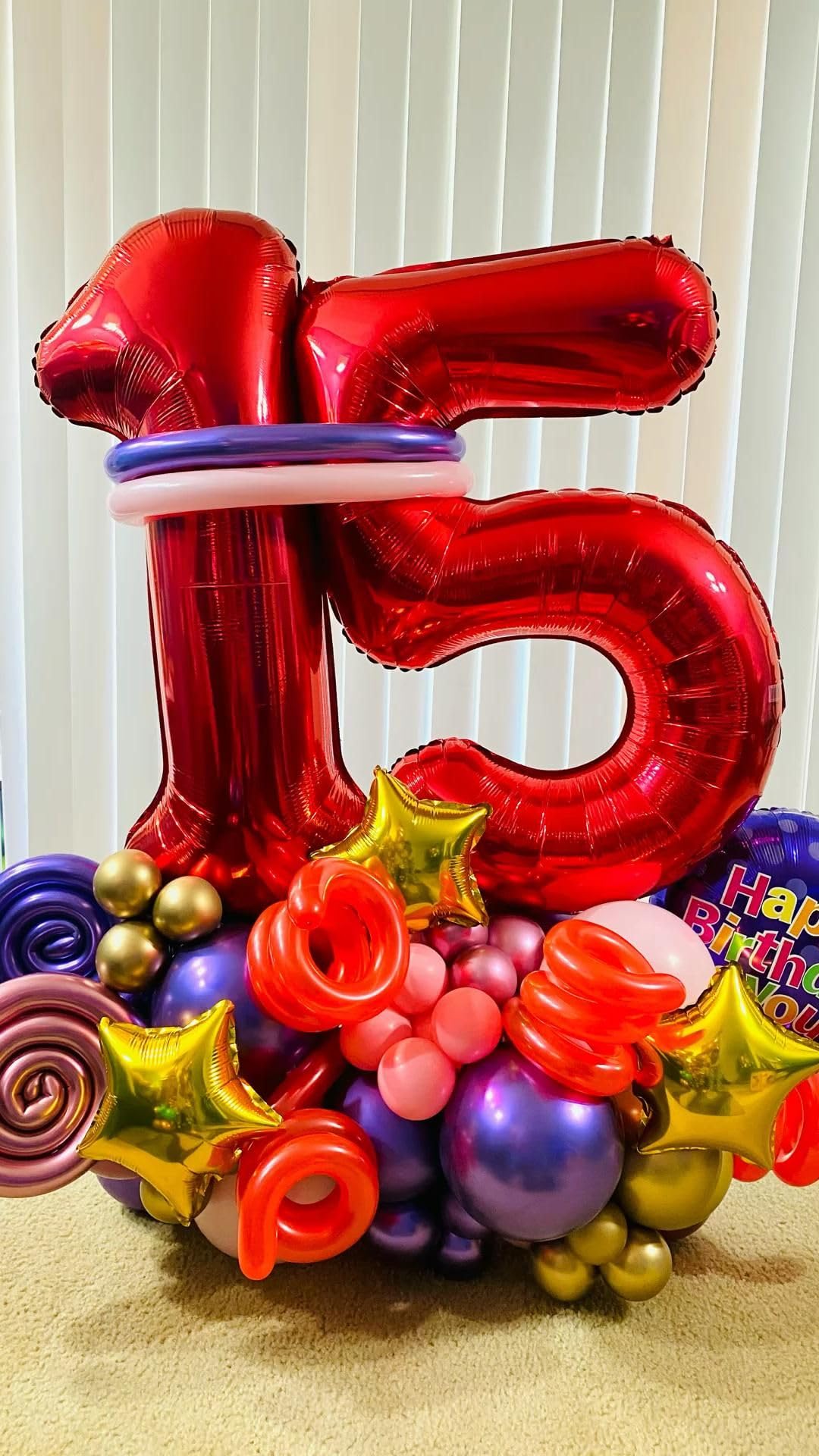 IWERP Red 5 Balloon – 40 Inch Number Balloon for 5th Birthday Party Decor