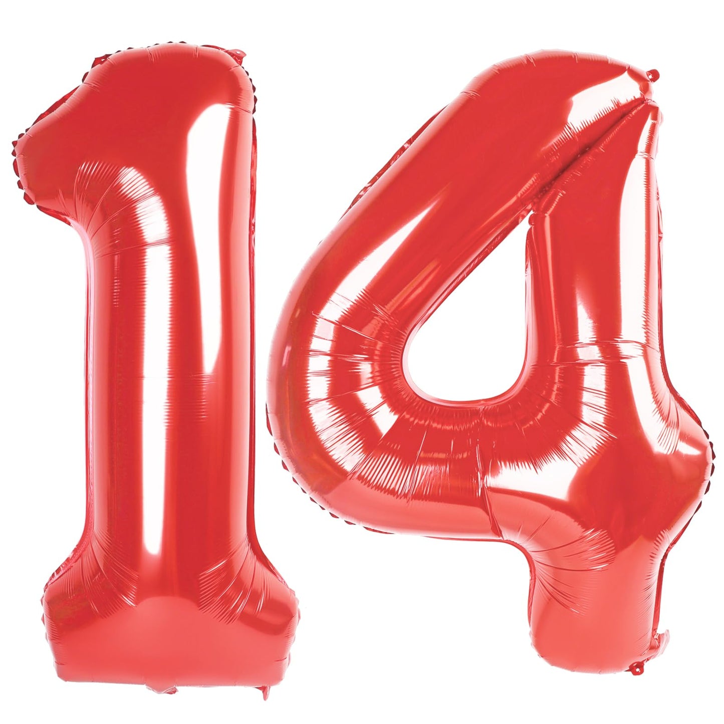 IWERP Red Number 14 Balloon – 40 Inch Foil Birthday Decoration