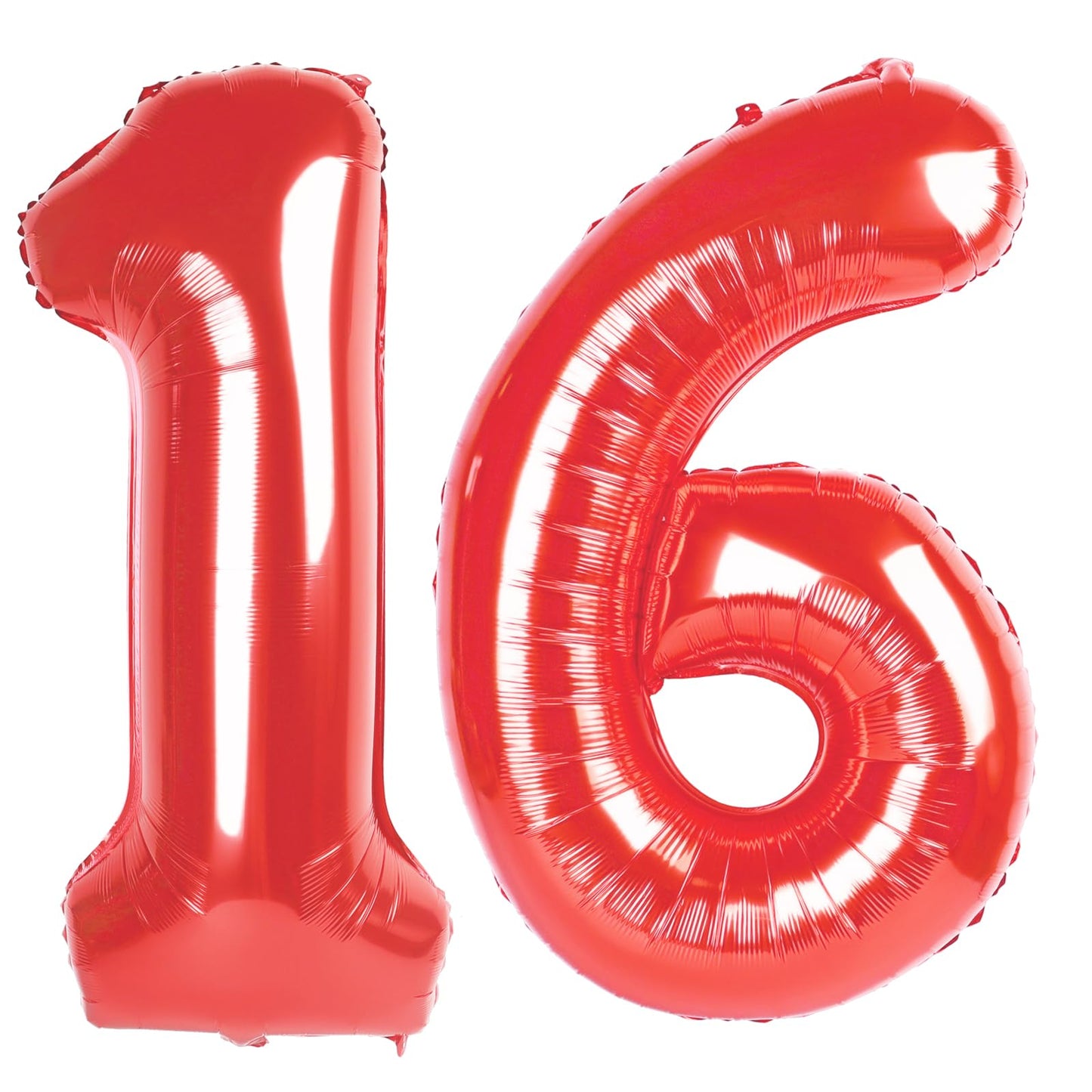 IWERP Red Number 16 Balloon – 40-Inch 16th Birthday Foil Balloon