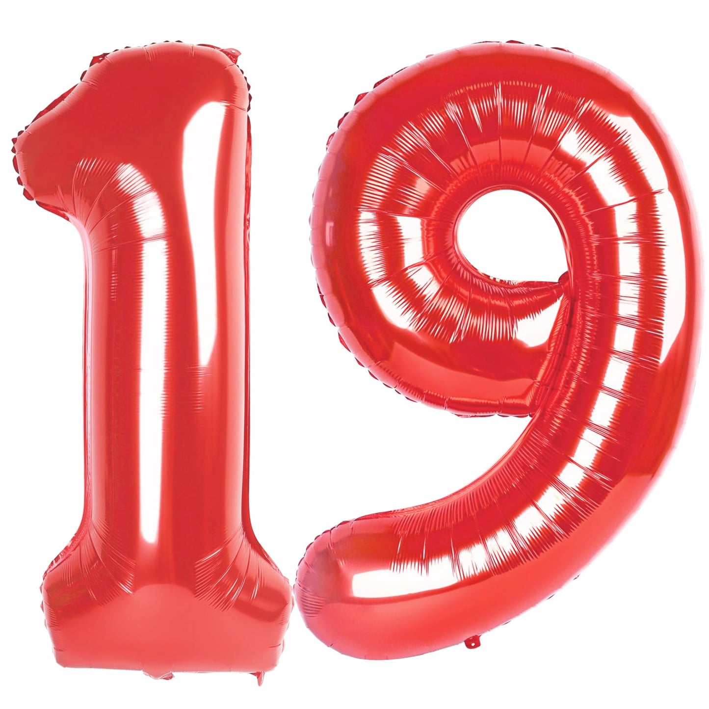 IWERP Red Number 19 Balloon – 40 Inch 19th Birthday Decor