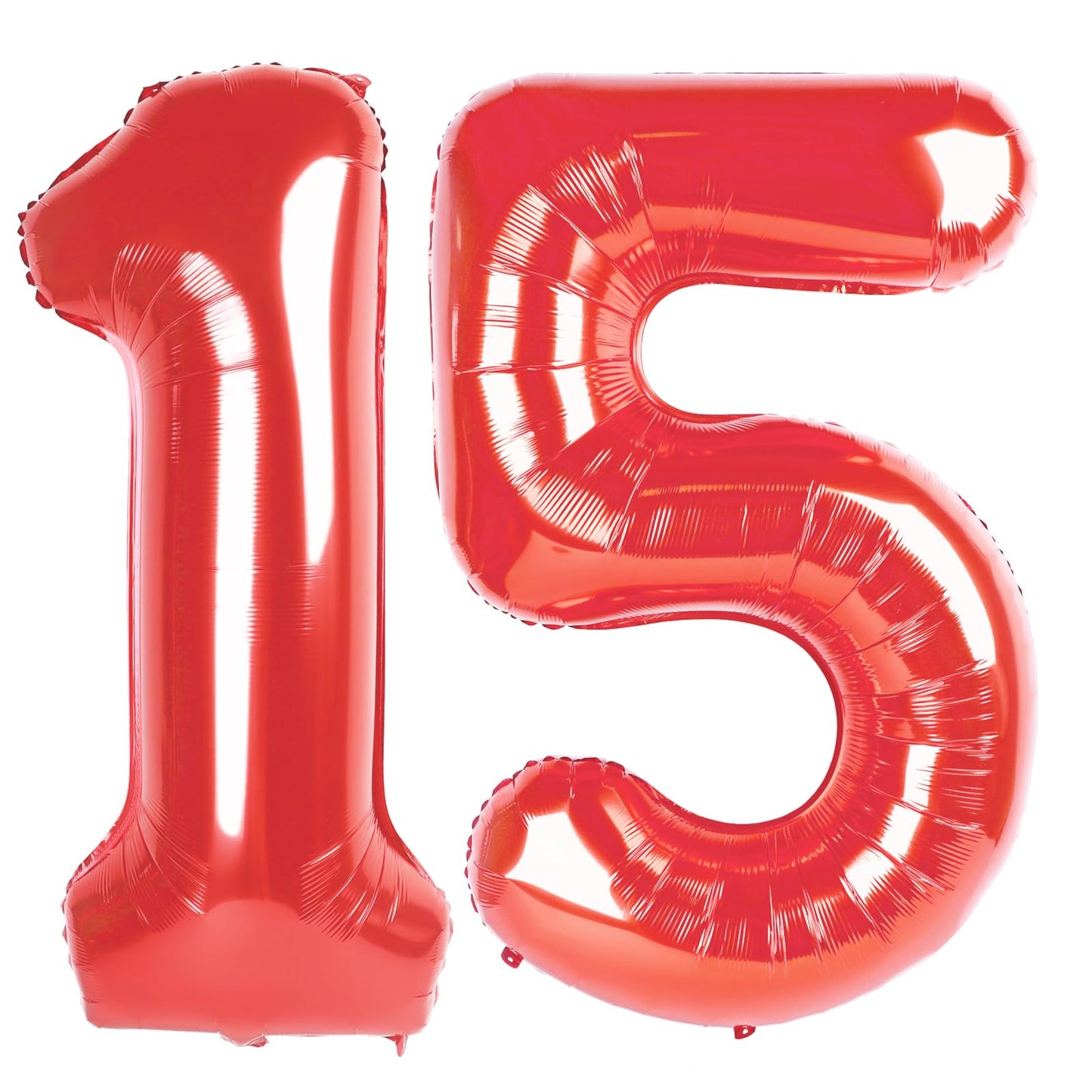 IWERP Red Number 15 Balloon – 40 Inch Foil Birthday Balloon for 15th Birthday Party Decor