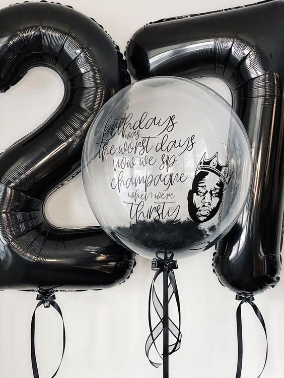 IWERP Black 40-Inch Number 7 Balloon – 7th Birthday Decorations