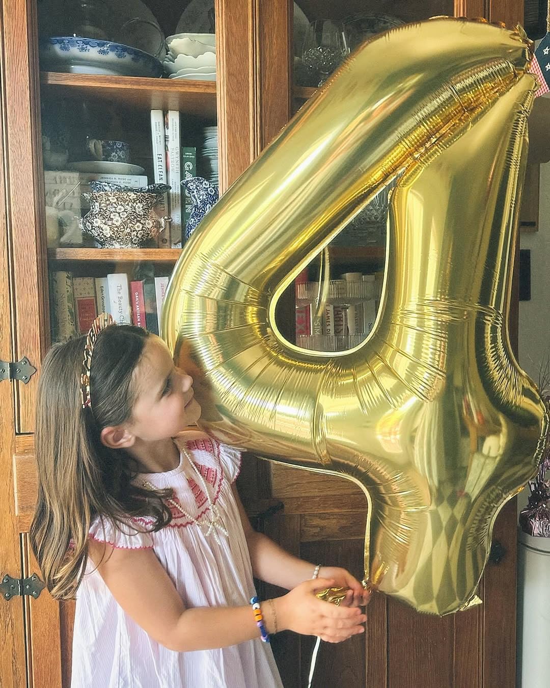 IWERP Champagne Gold 3 Balloon - 40 Inch Number Balloon for 3rd Birthday Party Decorations