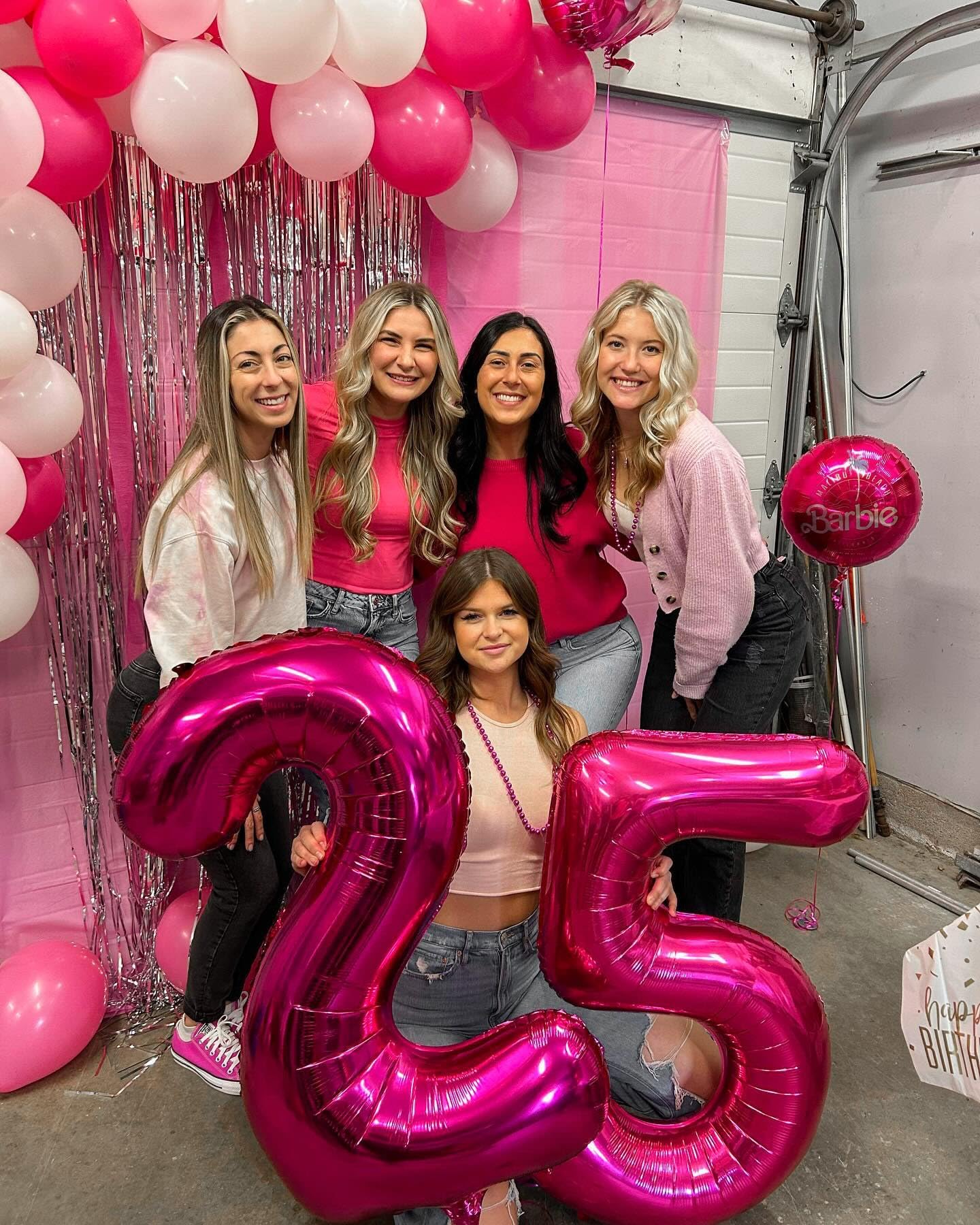 IWERP Hot Pink Number 25 Balloon – 40 Inch Birthday Decor, 25th Birthday Supplies
