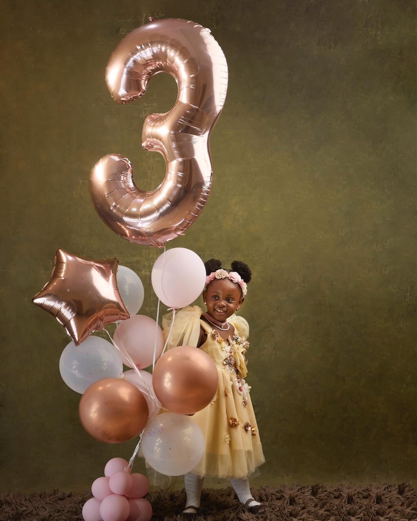 IWERP Rose Gold Number 3 Balloon 40 Inch – 3rd Birthday Decorations