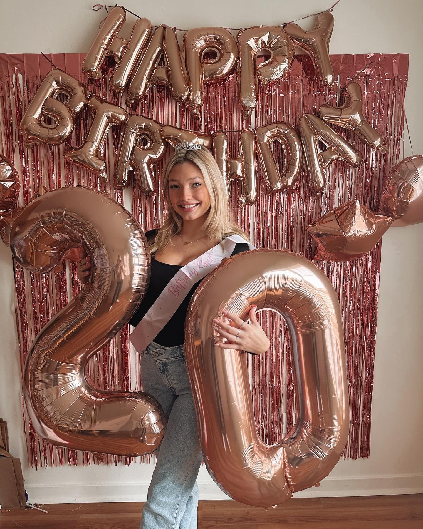 IWERP Rose Gold Number 7 Balloon 40 Inch – 7th Birthday Decorations