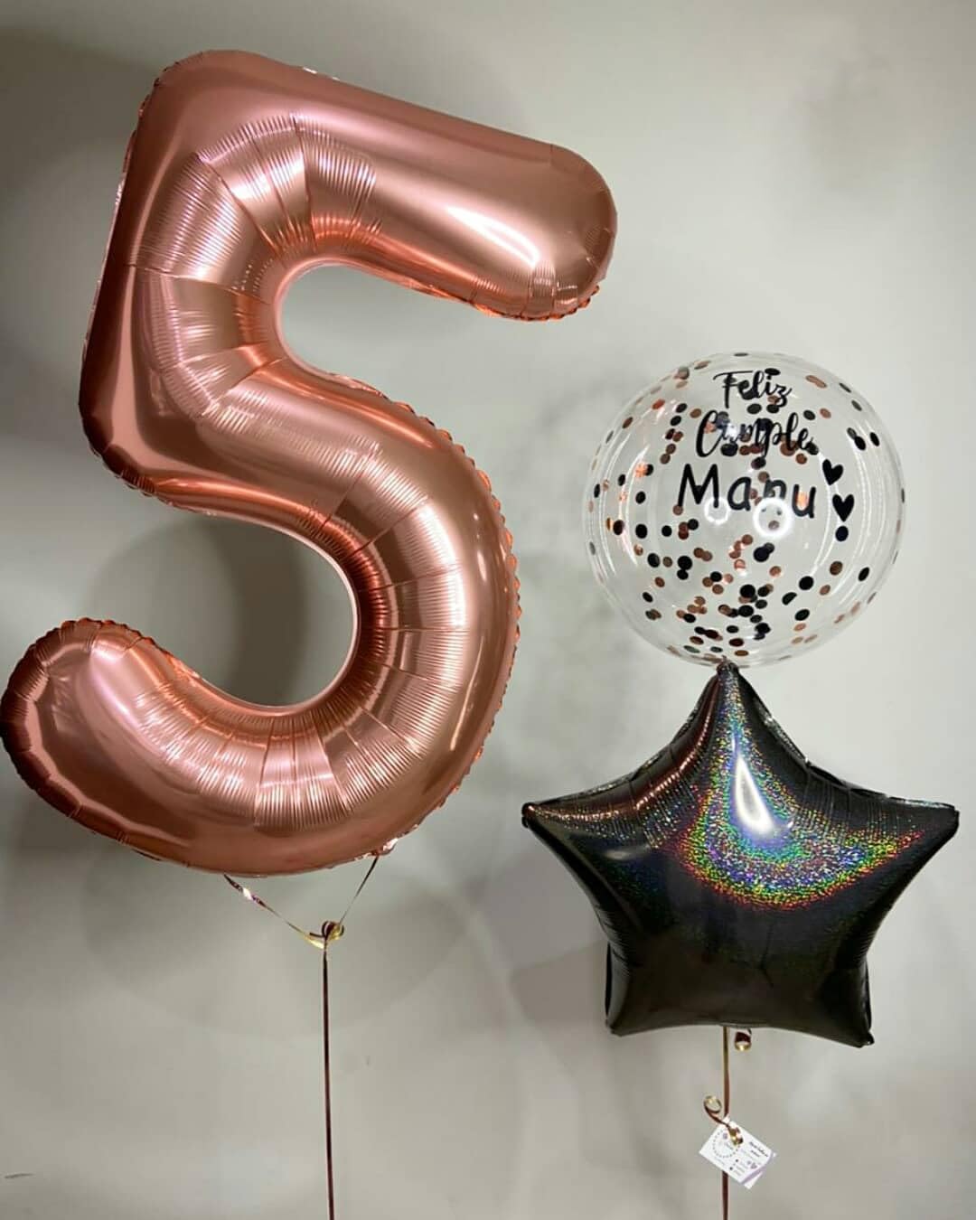 IWERP Rose Gold Number 5 Balloon 40-Inch | 5th Birthday Decorations