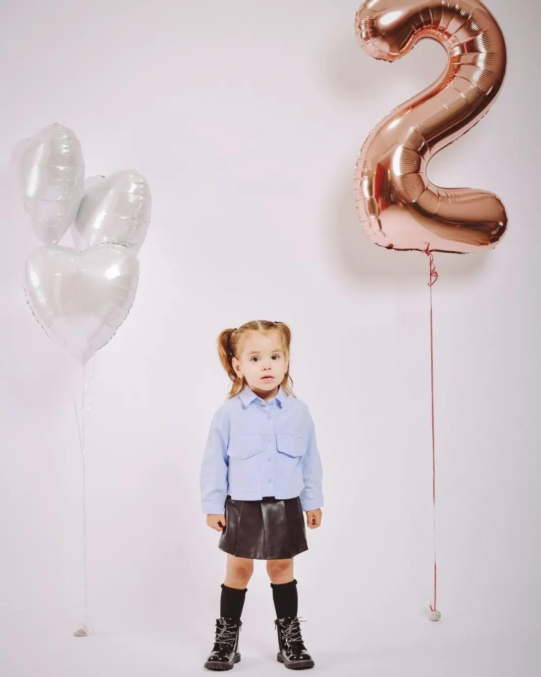 IWERP Rose Gold Number 2 Balloon 40 Inch – 2nd Birthday Decorations