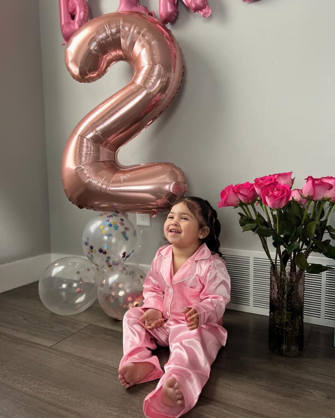 IWERP Rose Gold Number 2 Balloon 40 Inch – 2nd Birthday Decorations