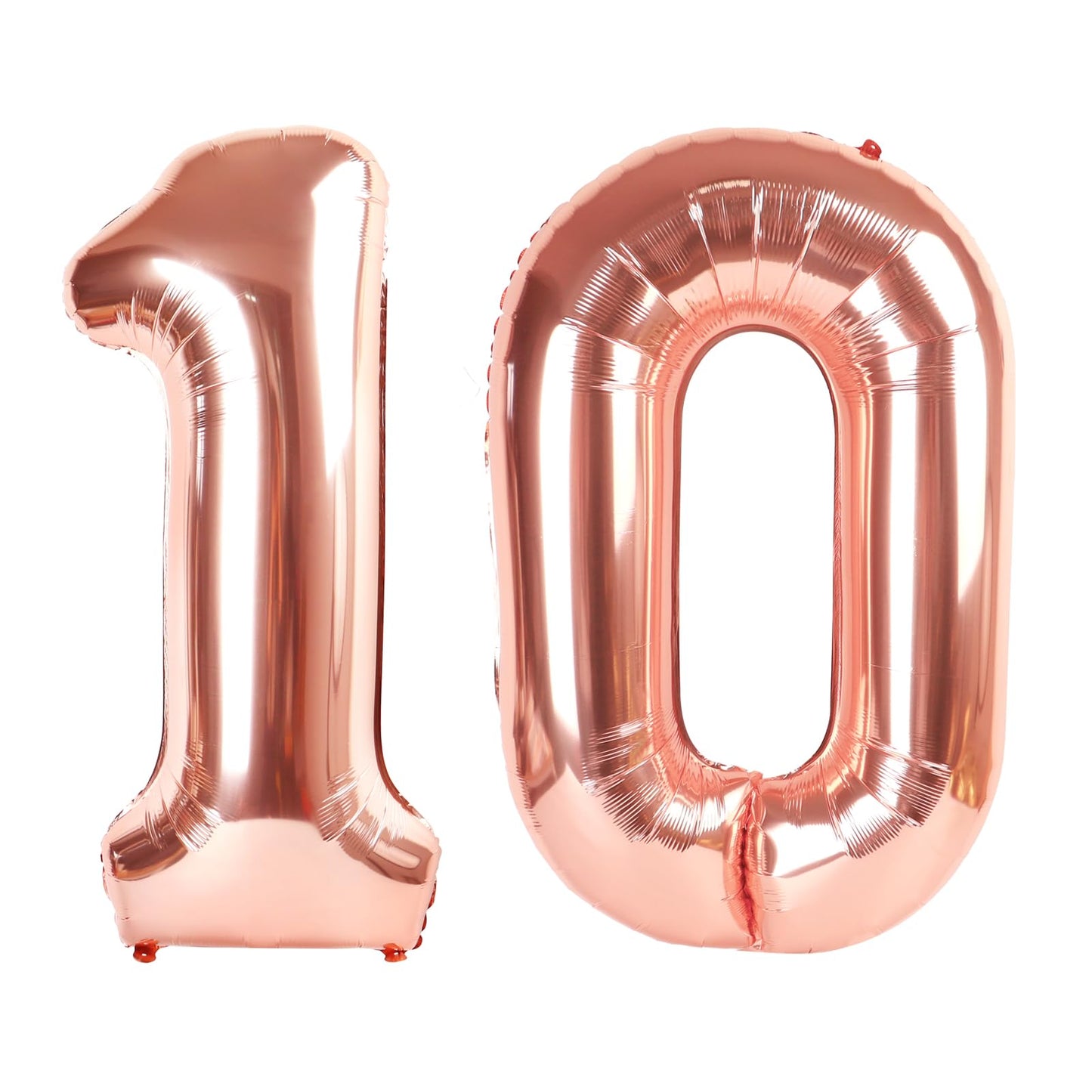 IWERP Rose Gold Number 10 Balloon, 40-Inch - 10th Birthday Decorations for Girls & Boys