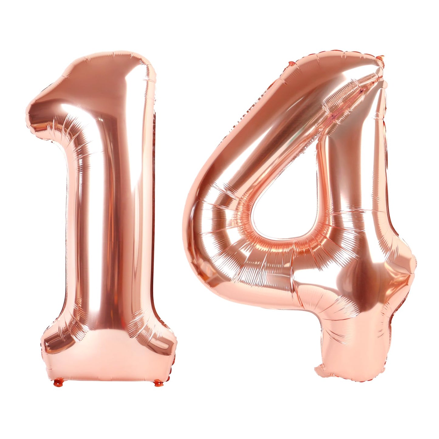 IWERP Rose Gold Number 14 Balloon – 40 Inch 14th Birthday Decor