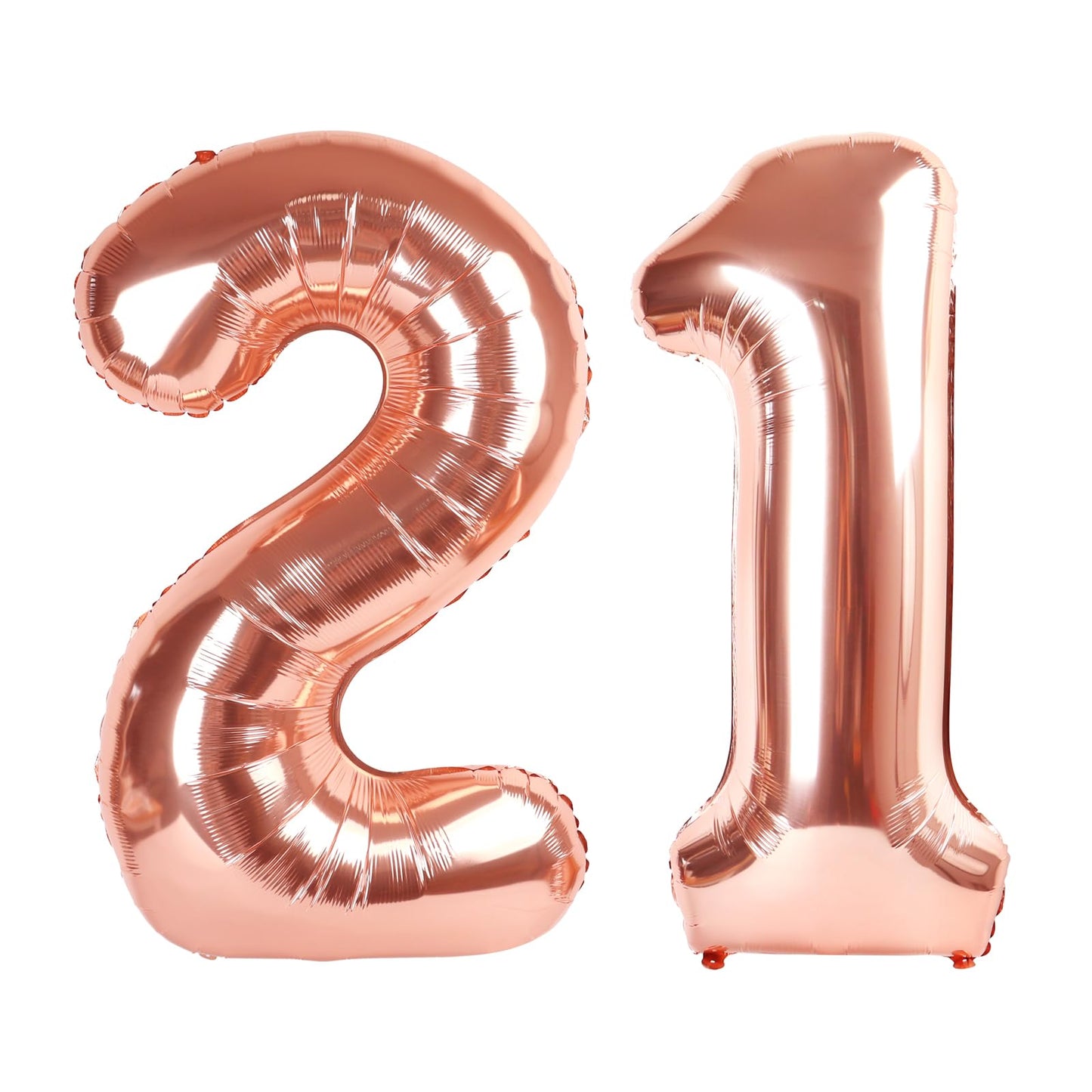 IWERP Rose Gold Number 21 Balloon, 40 Inch – 21st Birthday Decorations