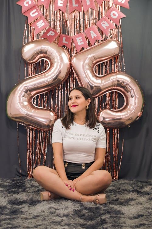 IWERP Rose Gold Number 25 Balloon, 40 Inch – 25th Birthday Decorations