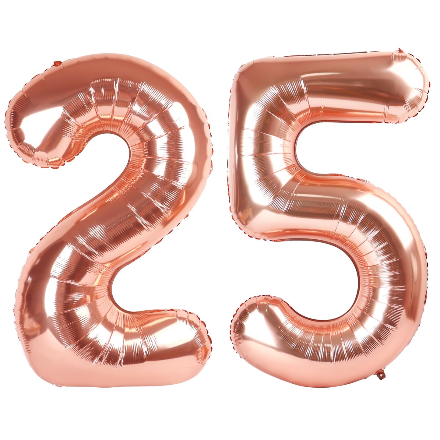 IWERP Rose Gold Number 25 Balloon, 40 Inch – 25th Birthday Decorations