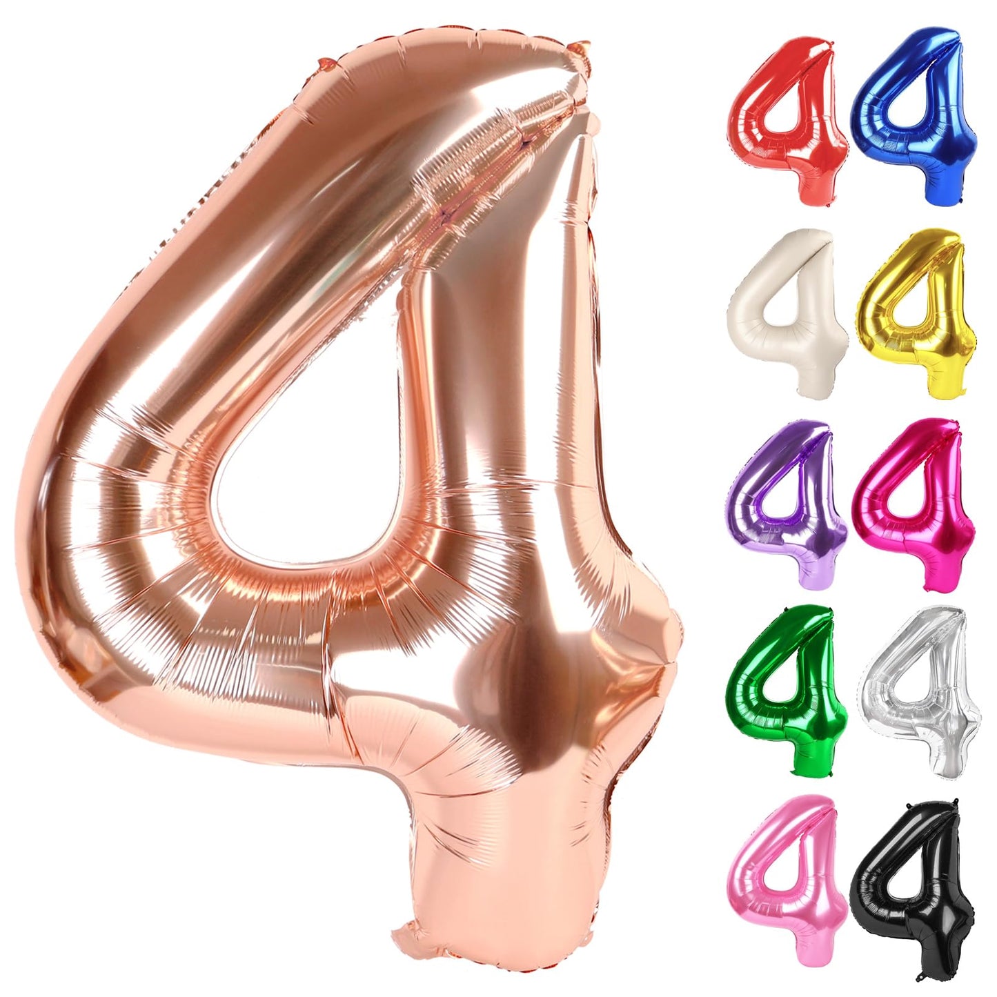 IWERP Rose Gold 4 Balloon 40 Inch – 4th Birthday Party Decor