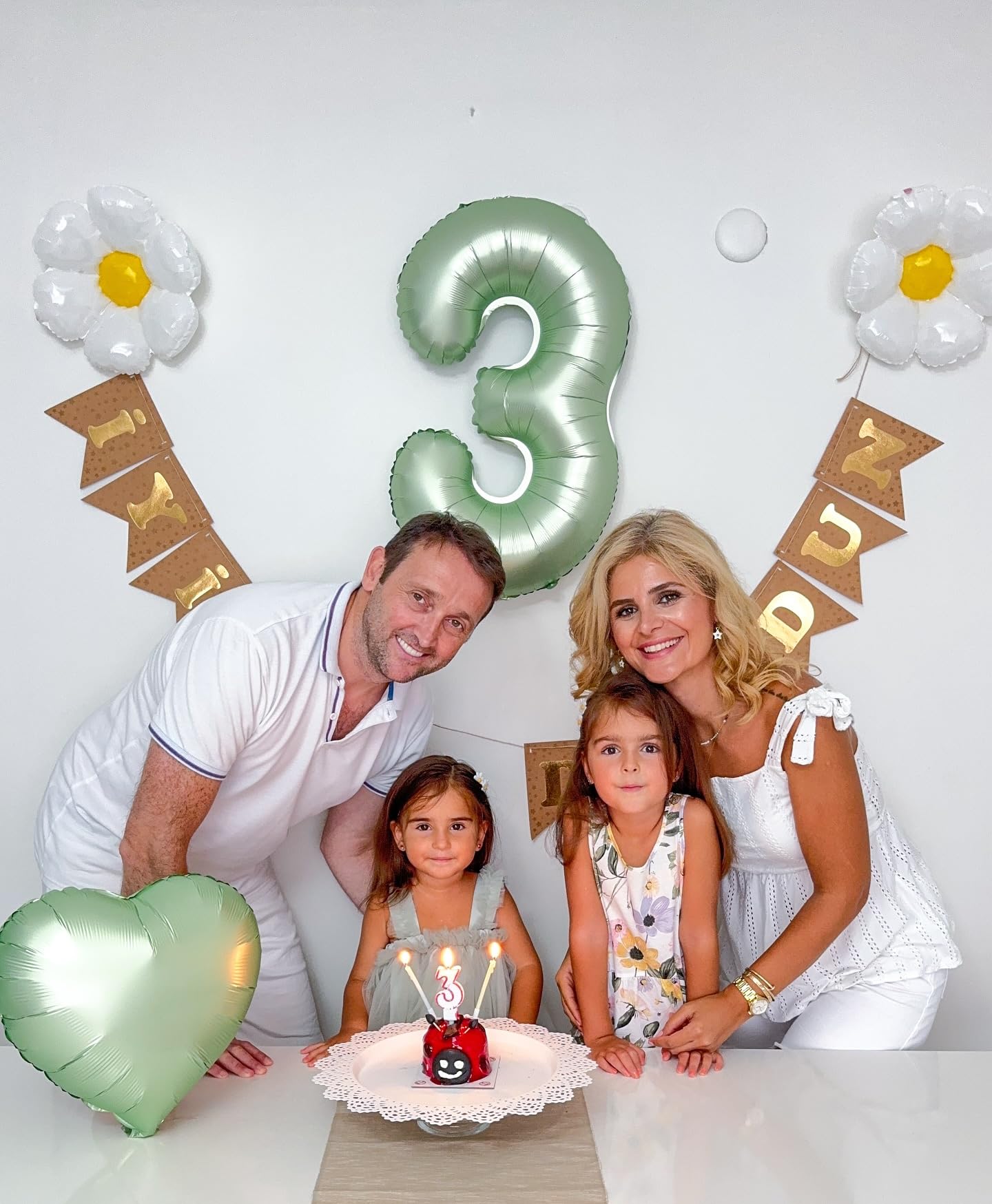 IWERP Sage Green 40-Inch Number 1 Balloon – First Birthday Decorations