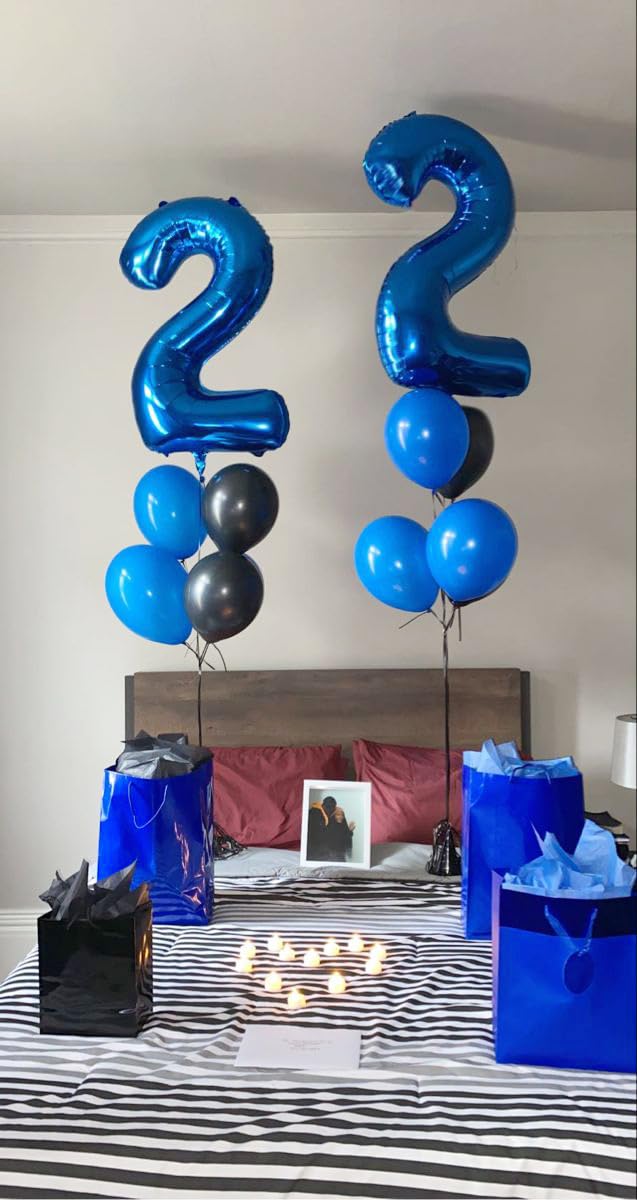 IWERP Navy Blue Number 20 Balloon - 40 Inch Foil Birthday Decoration
