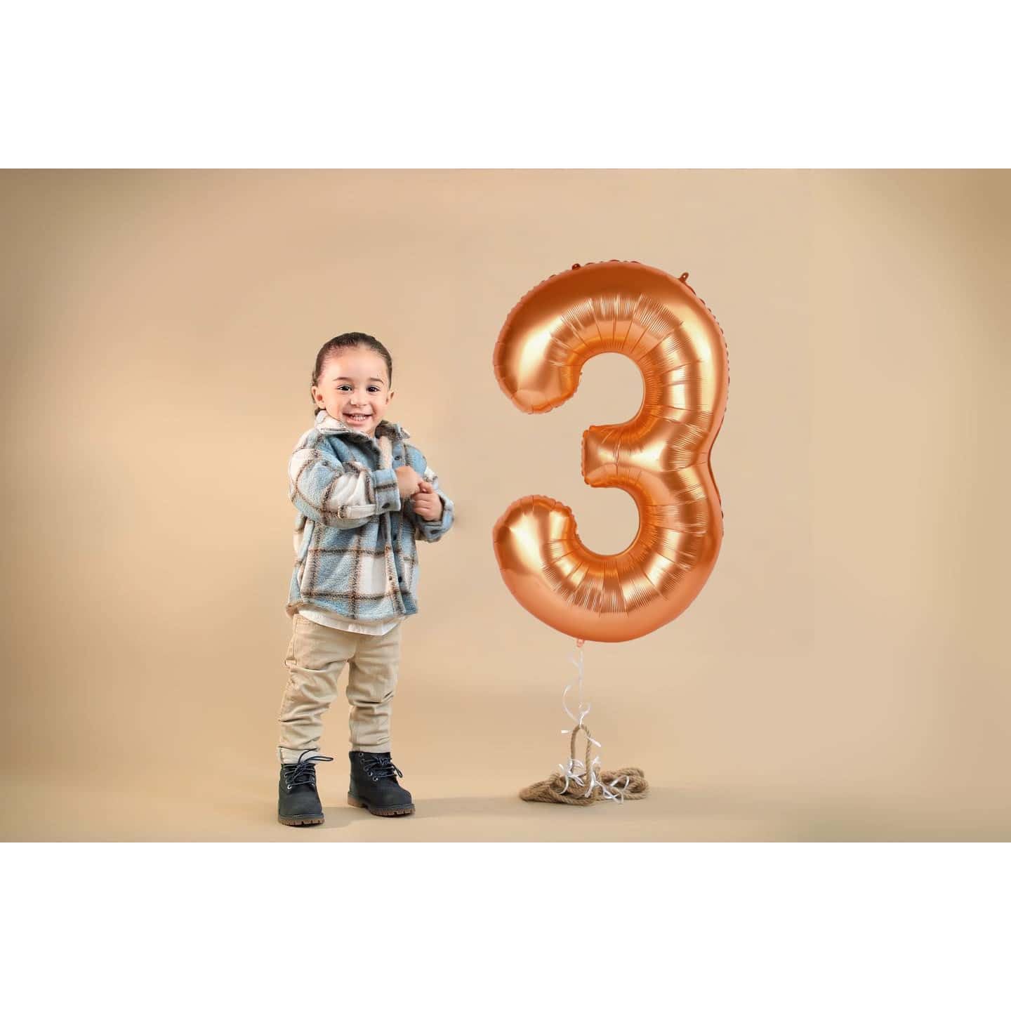IWERP 40 Inch Orange 1 Balloon – Giant Number Balloon for First Birthday & Milestones