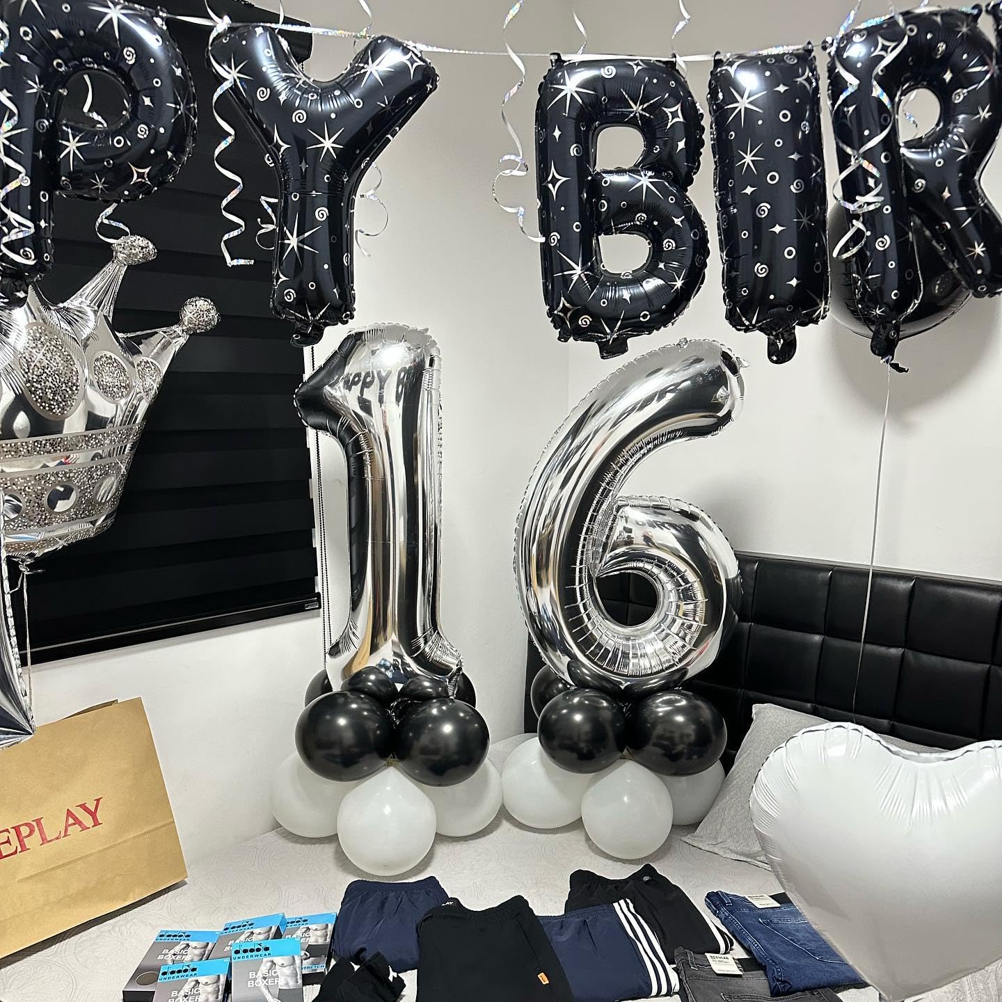 IWERP Silver Number 6 Balloon 40 Inch – Giant 6th Birthday Foil Balloon for Party Decor