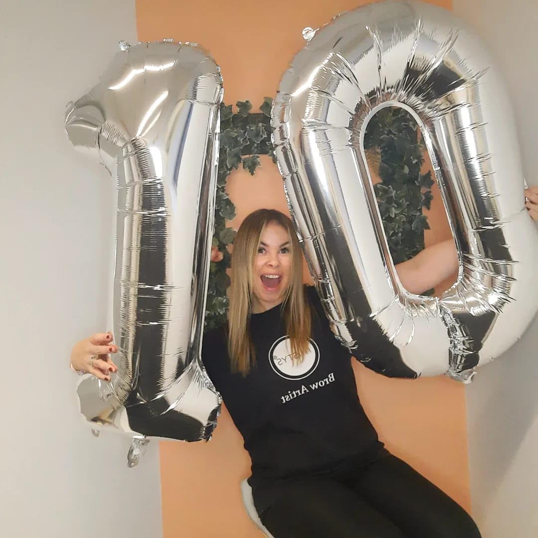 IWERP Silver Number 1 Balloon 40 Inch – 1st Birthday Party Decor for Baby Boy or Girl