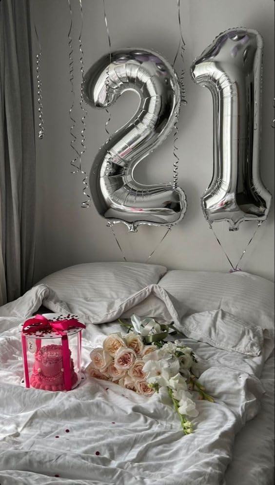 IWERP Silver Number 1 Balloon 40 Inch – 1st Birthday Party Decor for Baby Boy or Girl
