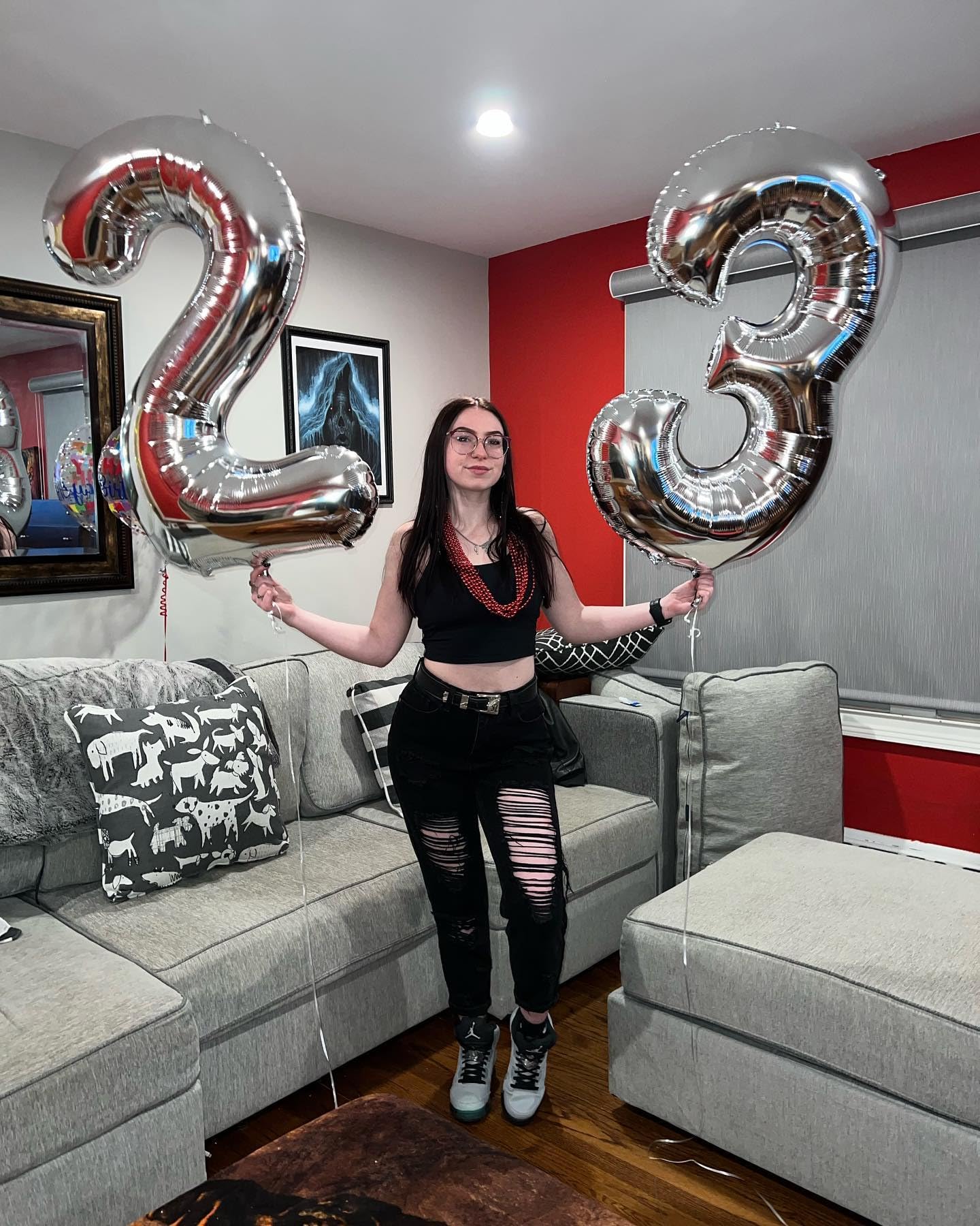 IWERP Silver Number 3 Balloon – 40-Inch, 3rd Birthday Party Decor