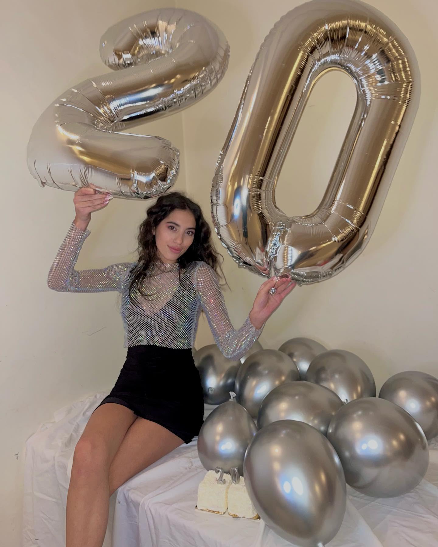IWERP Silver Number 0 Balloon 40 Inch Milestone Birthday Decor