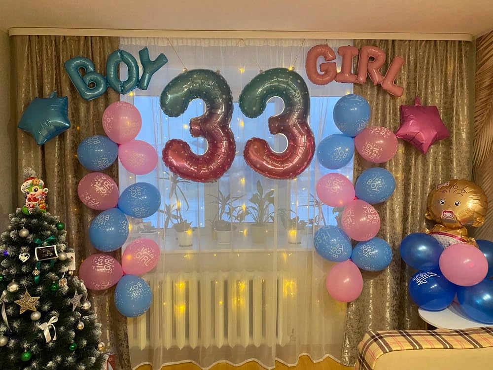 IWERP Starry Sky Number 6 Balloon - 40 Inch Birthday Decor