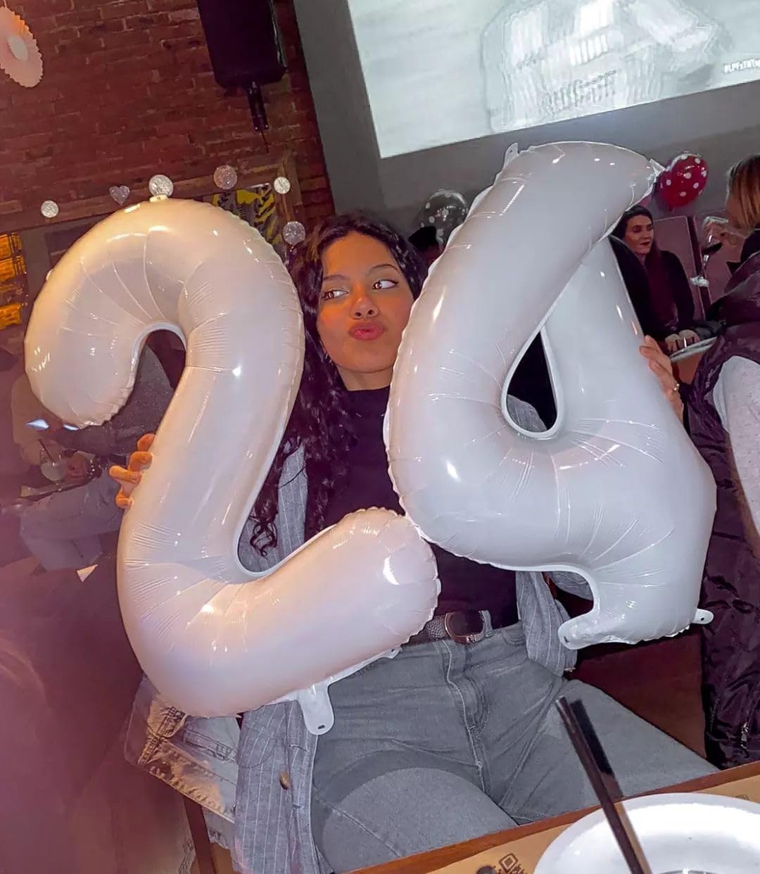 IWERP White Number 0 Balloon 40-Inch – Milestone Birthday Decor