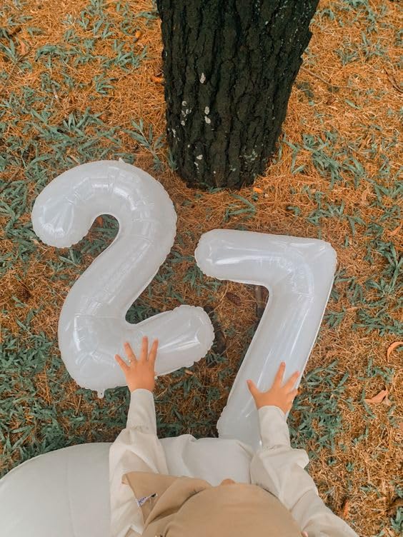 IWERP White Number 0 Balloon 40-Inch – Milestone Birthday Decor