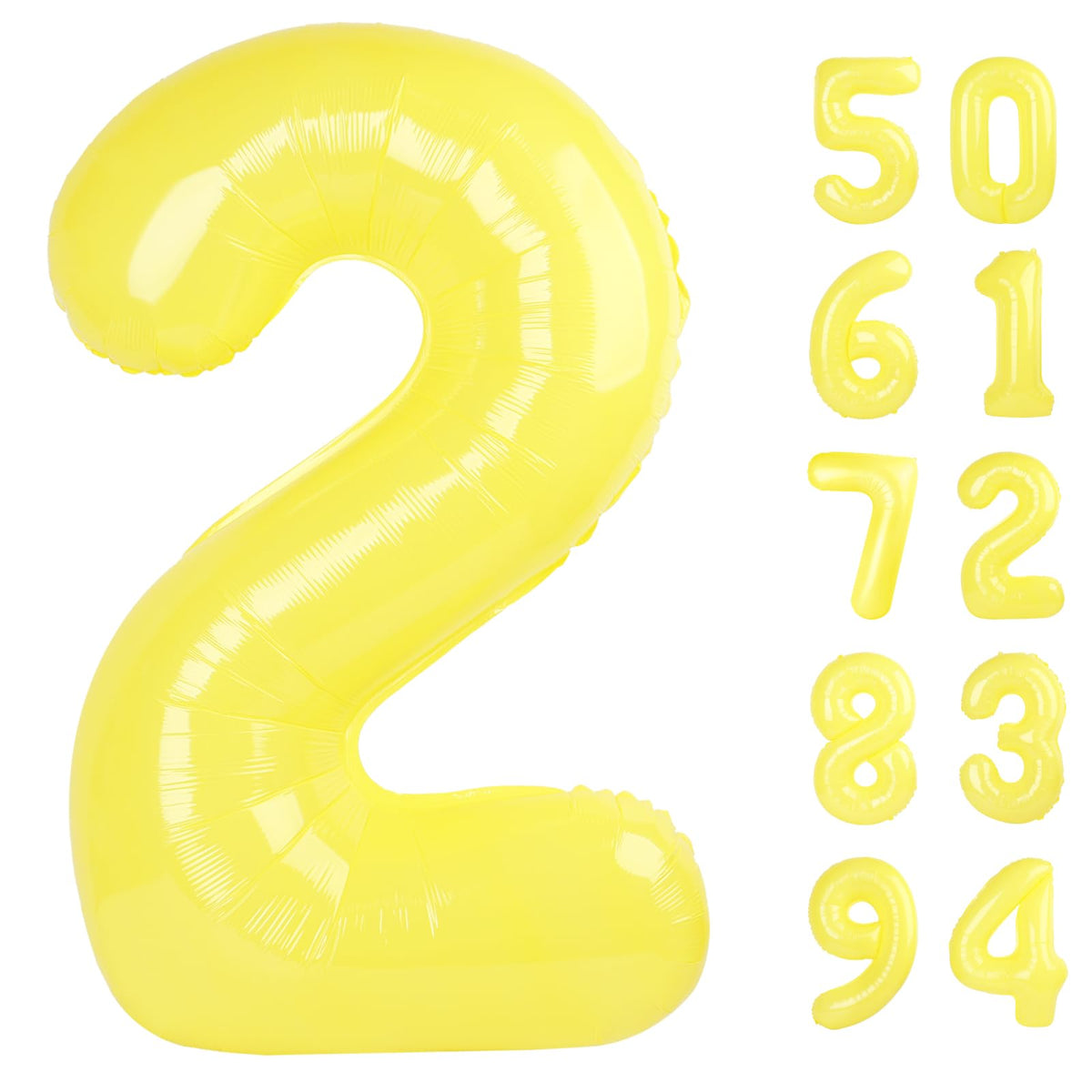 IWERP Yellow 40in Number Balloon – 2nd Birthday Party Decoration
