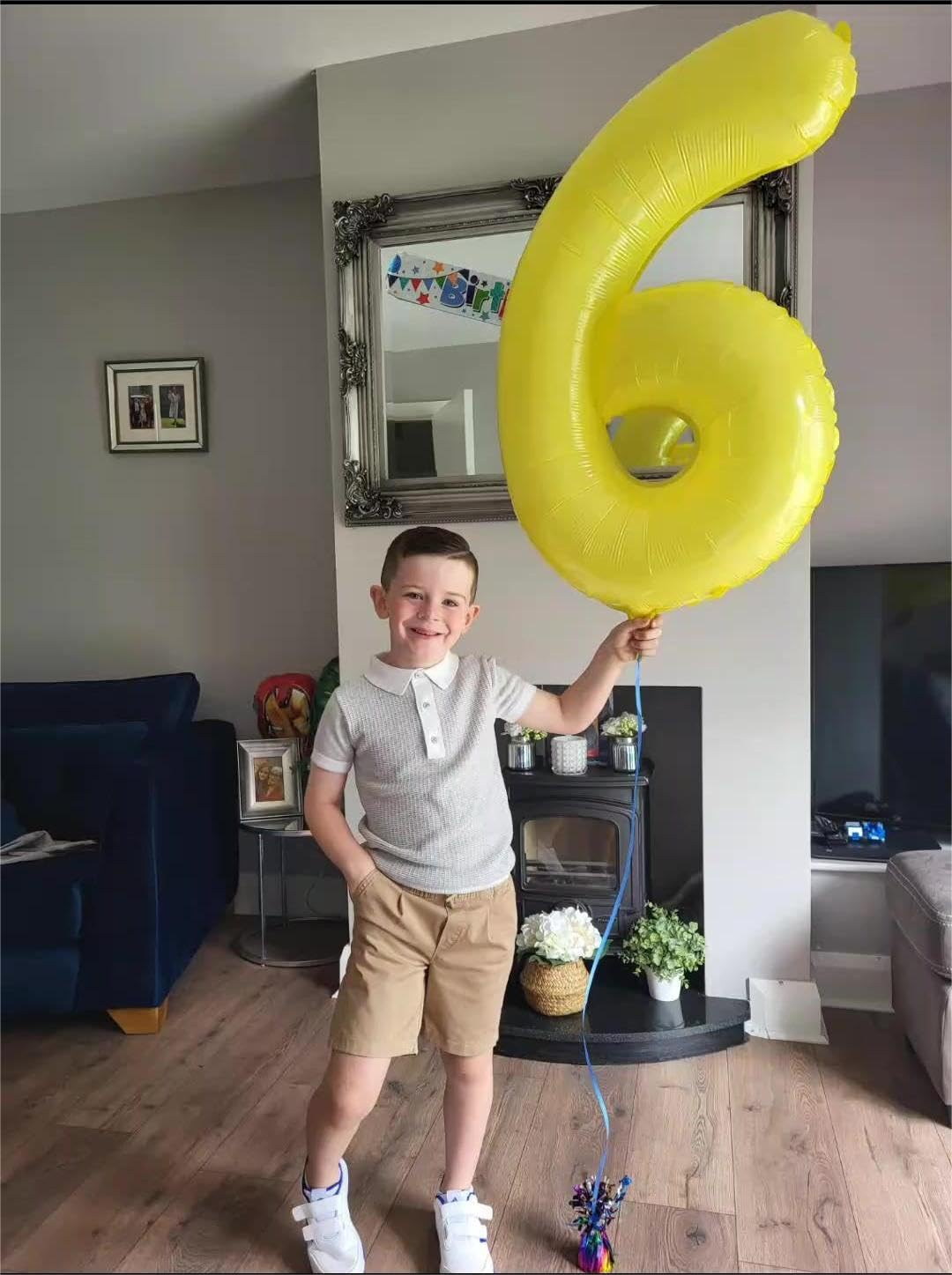IWERP Yellow 7 Balloon – 40-Inch Number Balloon for Birthday Parties