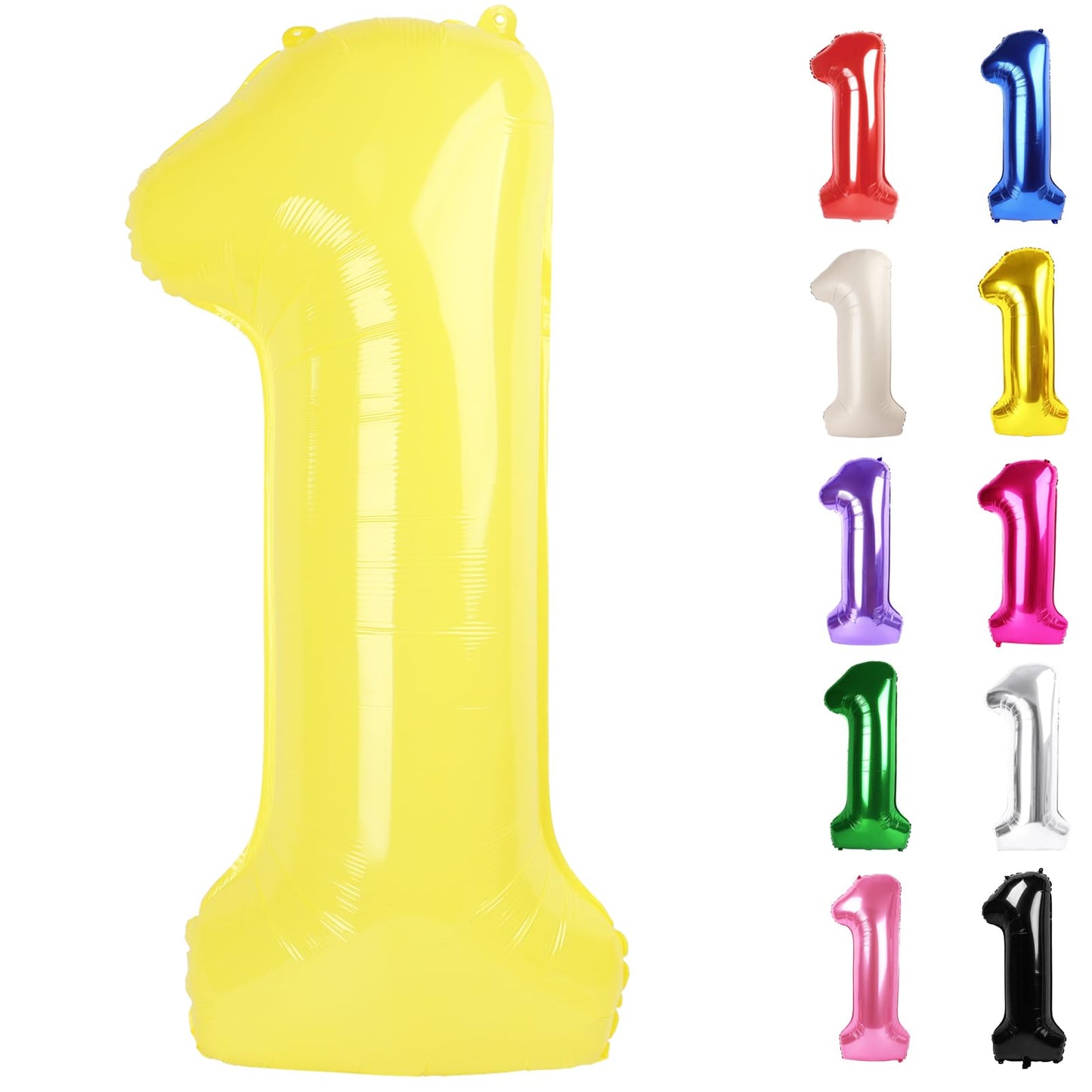 IWERP Yellow Number 1 Balloon 40-Inch – First Birthday Decorations