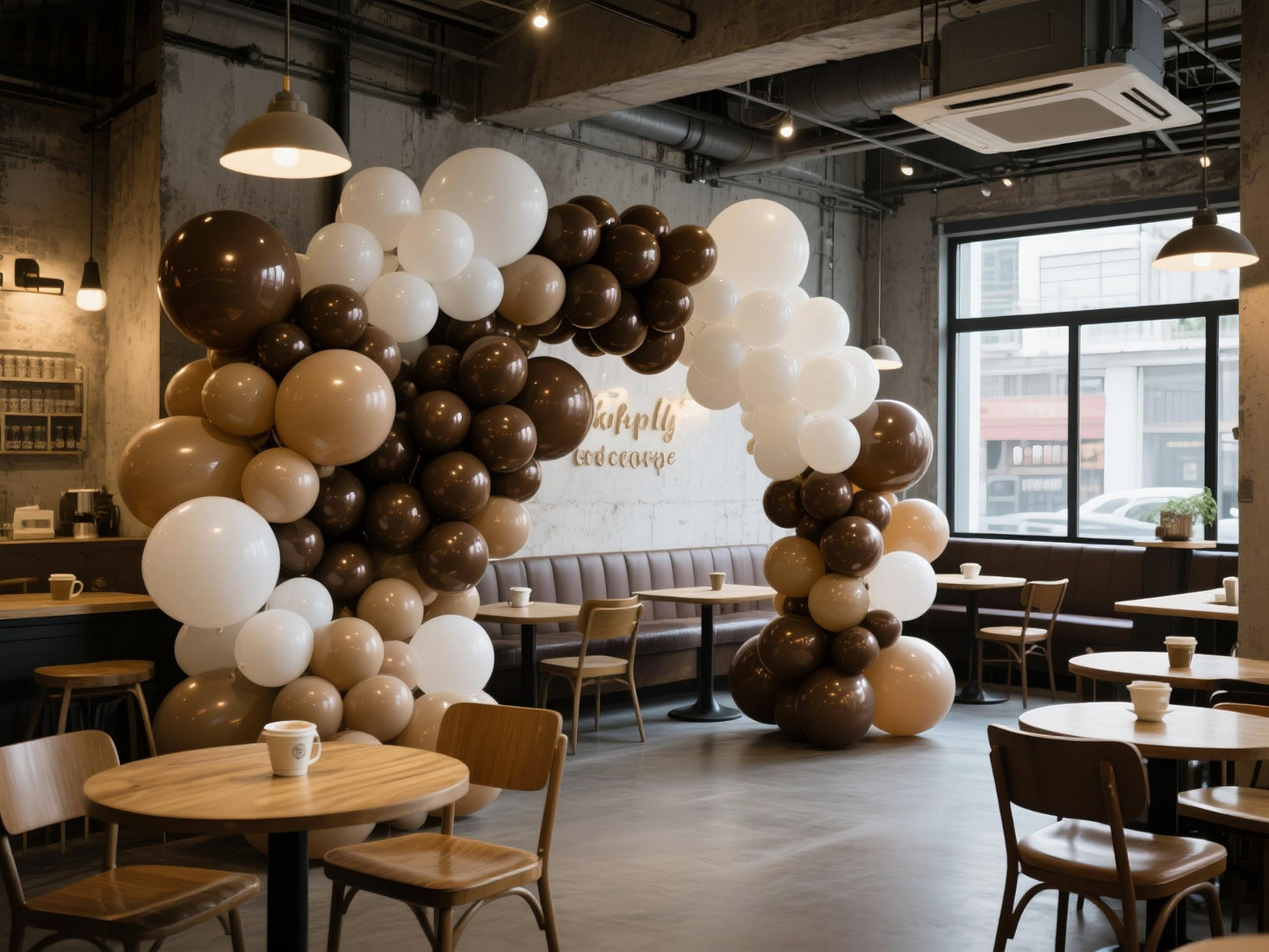 IXVAN Dark Brown Latex Balloons – 145pc Set for Arch Garland & Party Decor