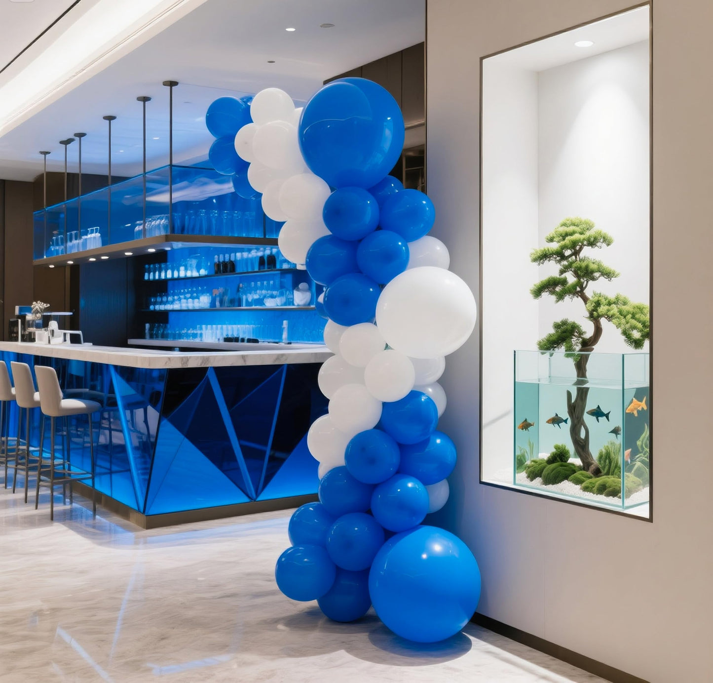 IXVAN Royal Blue Balloons Kit – 145pcs in 5in/10in/12in/18in for Arch Garlands