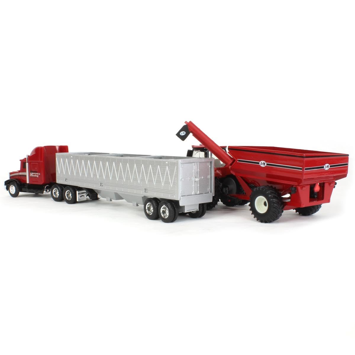 Case IH 1/64 Scale Harvesting Set: 8250 Combine, Magnum 340 Tractor & Trailer (44384)