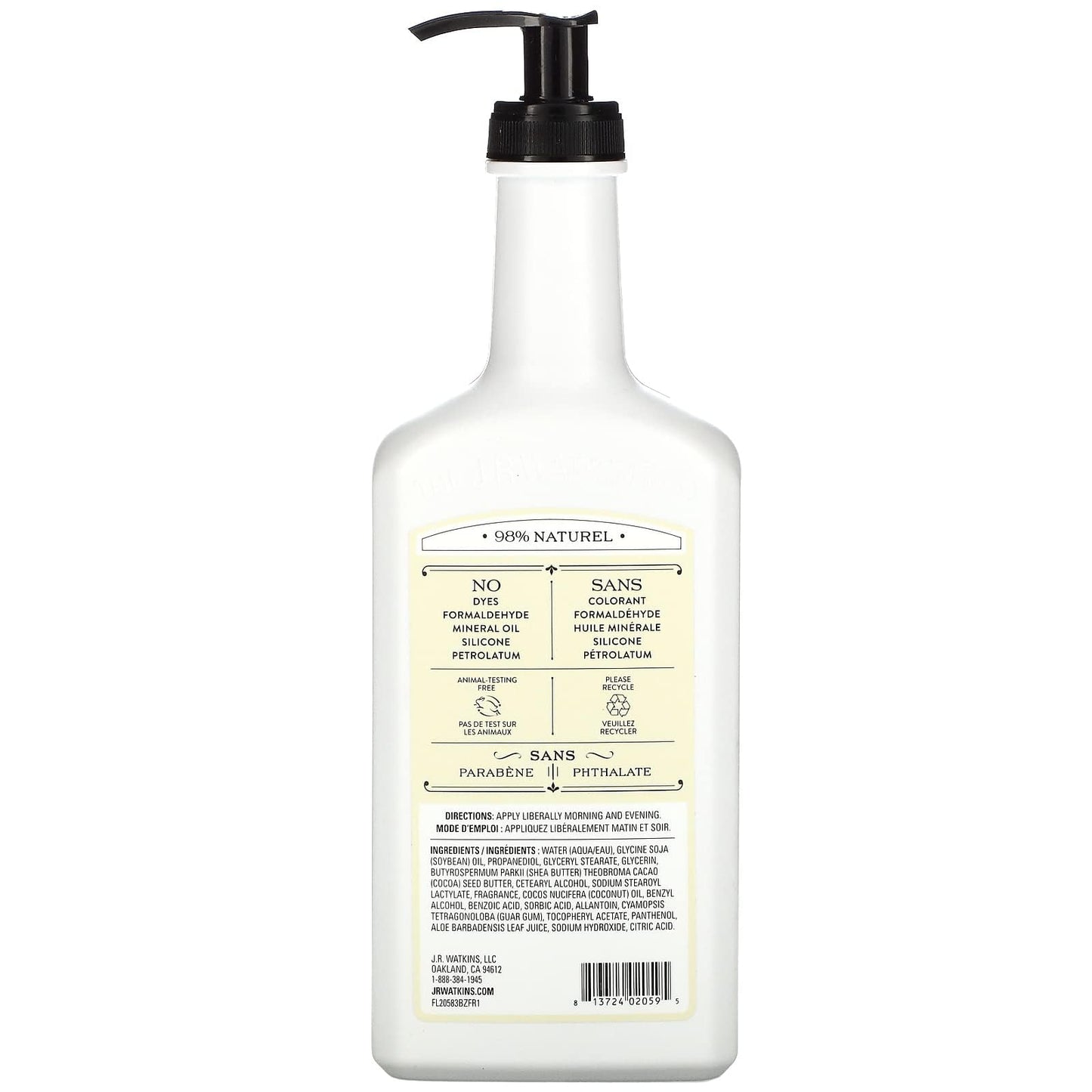 J.R. Watkins Coconut Milk and Honey Daily Moisturizing Lotion – 18 oz
