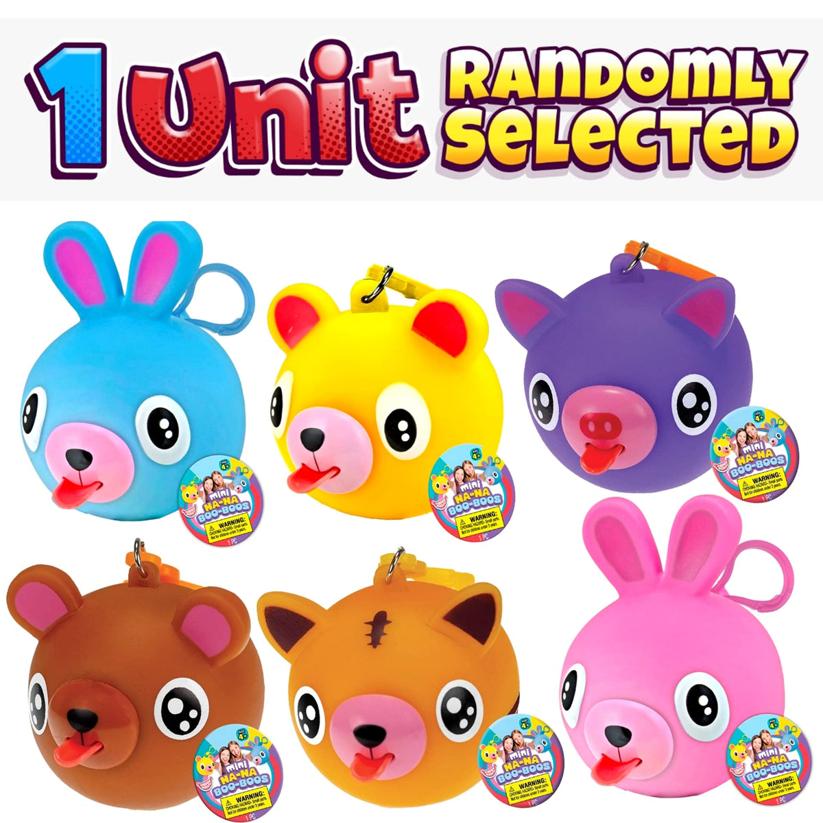 JA-RU Animal Squeeze Ball with Keychain 2.5in Squeaky Ball – Stress Relief Toy