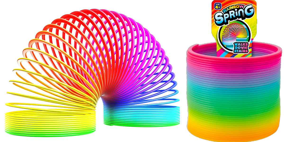 JA-RU Big Magic Rainbow Spring Pack – Original Plastic Coil Fidget Toy